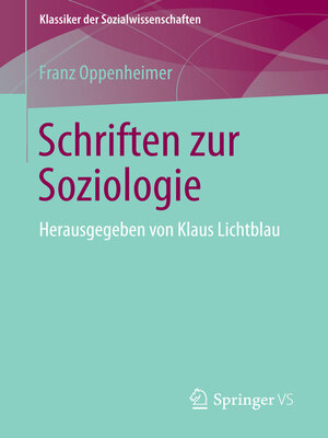 cover image of Schriften zur Soziologie